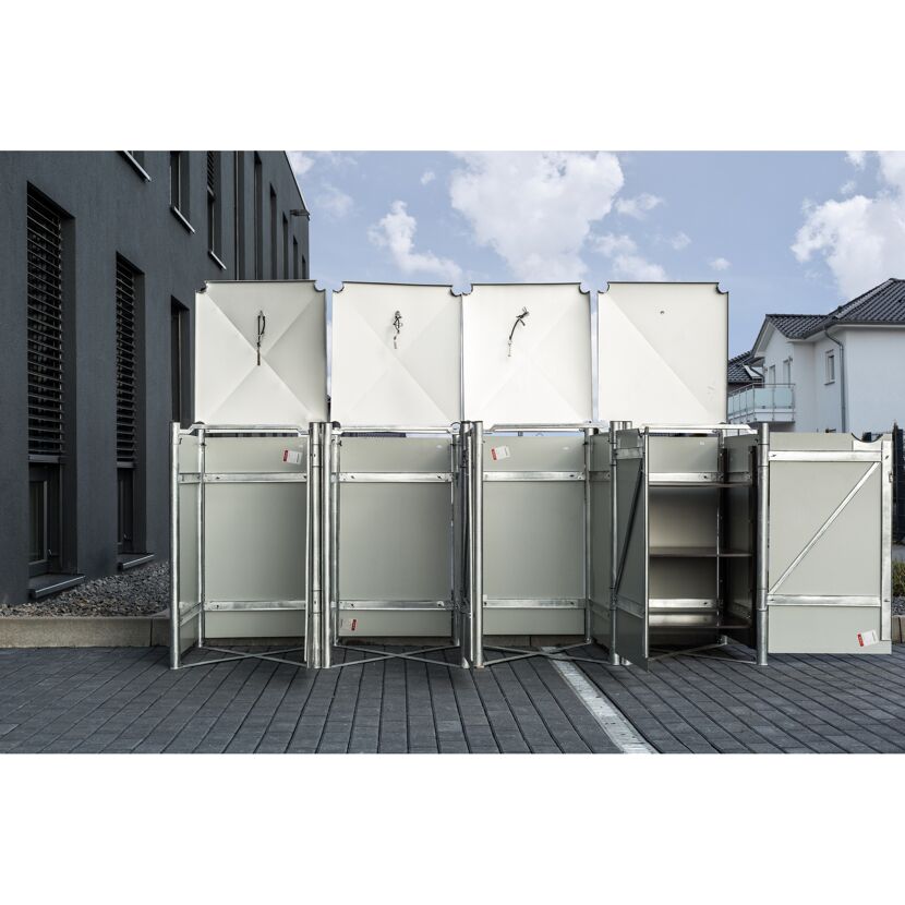 Schwarze Mülltonnenbox Hide