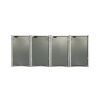 Mülltonnenbox grau Metall 81 x 279 x 115 cm