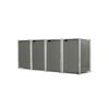 Mülltonnenbox grau Metall 81 x 279 x 115 cm