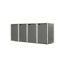 Mülltonnenbox grau Metall 81 x 279 x 115 cm