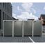 Mülltonnenbox grau Metall 81 x 279 x 115 cm