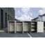 Mülltonnenbox grau Metall 81 x 279 x 115 cm