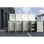 Mülltonnenbox grau Metall 81 x 279 x 115 cm