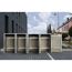 Mülltonnenbox naturfarben/grau Metall 81 x 279 x 115 cm