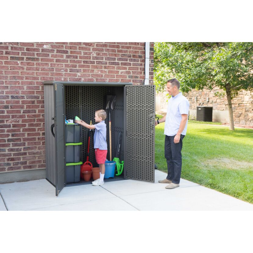 Geräteschrank dunkelgrau Kunststoff 1,51m³ 70 x 136 x 172 cm