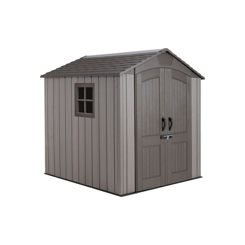 Gerätehaus 'Stella' grau Holzoptik Kunststoff 4,16 m² 213 x 213 x 228 cm