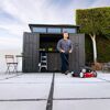 Gerätehaus 'Merkur' grau Kunststoff 254 x 254 x 237 cm