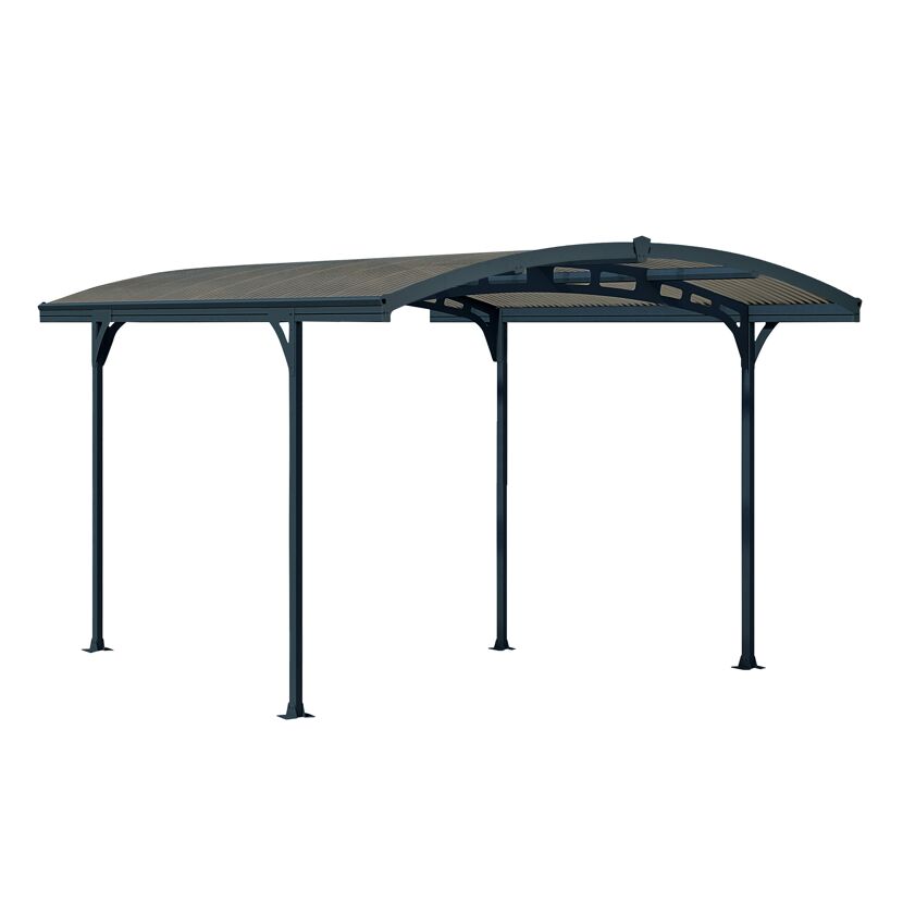 Anthrazitfarbener Carport Atlas 5000