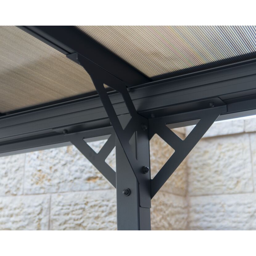 Carport Palma 5000 bronze: Detail der Dachkonstruktion