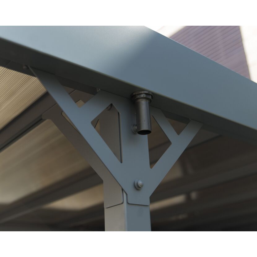 Carport-Stütze mit Regenrinne