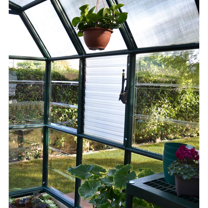Seitliches Lamellenfenster für Gewächshaus Fensteröffner 59,6 x 63,9 cm