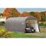 Graue ShelterLogic Foliengarage mit Auto