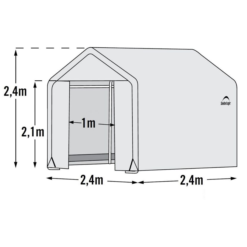 ShelterLogic Gewächshaus mit Maßen