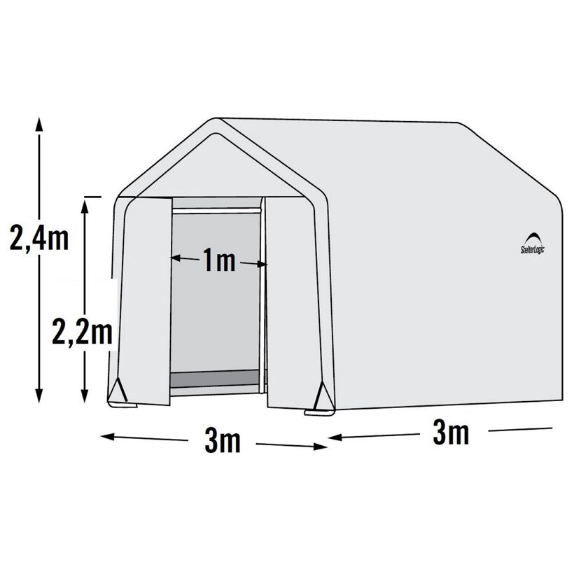 ShelterLogic Gewächshaus mit Maßen