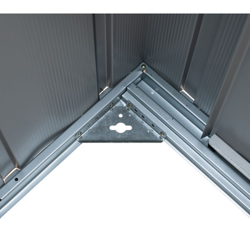 Gerätehaus '8 x 6' grau Metall 181 x 254 x 191 cm