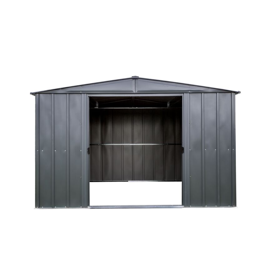 Gerätehaus '1012' grau Metall 370 x 313 x 198 cm