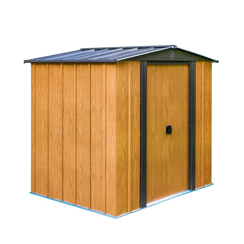 Gerätehaus '6 x 5' Holzoptik Metall 151 x 194 x 177 cm