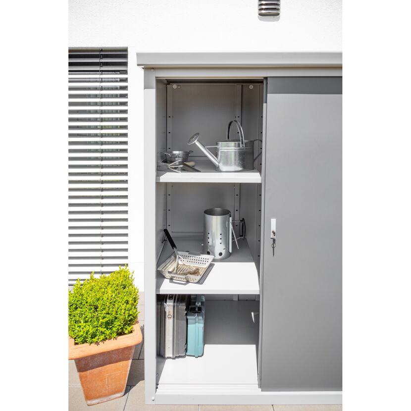 Geräteschrank 'Guardian D63' grau Stahl 98 x 172 x 187 cm