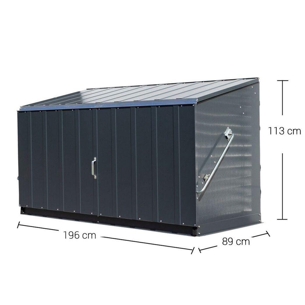 Gerätebox 'Storeguard' anthrazit Metall 88 x 194 x 112 cm