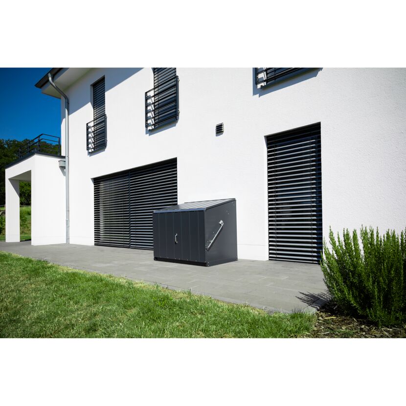 Gerätebox 'Stowaway' anthrazit Metall 136 x 88 x 112 cm