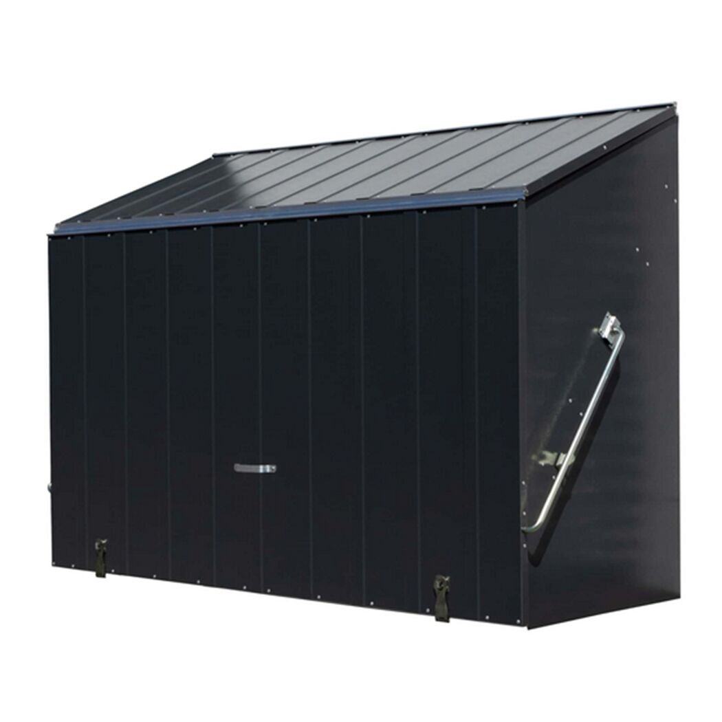 Aufbewahrungsbox 'Sesame' anthrazit Stahl 76 x 185 x 139 cm