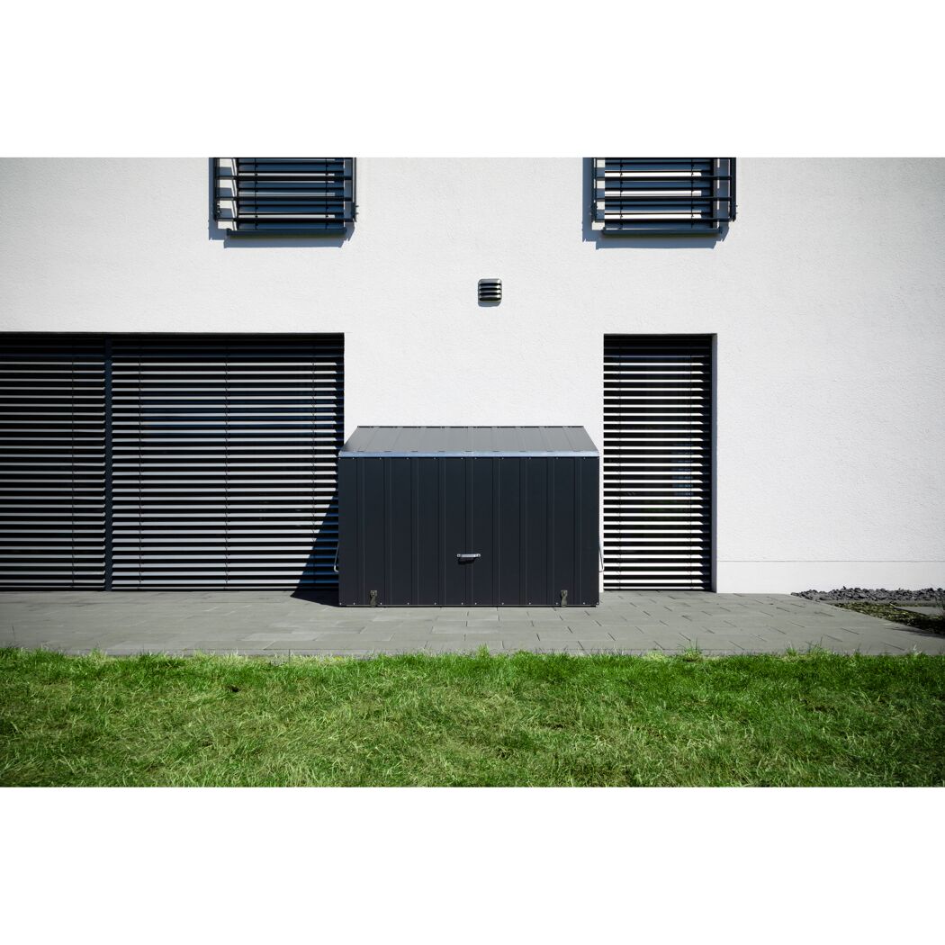 Aufbewahrungsbox 'Sesame' anthrazit Stahl 76 x 185 x 139 cm