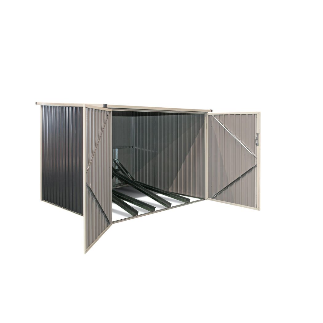 Fahrradgarage anthrazit Metall 200 x 203 x 158 cm