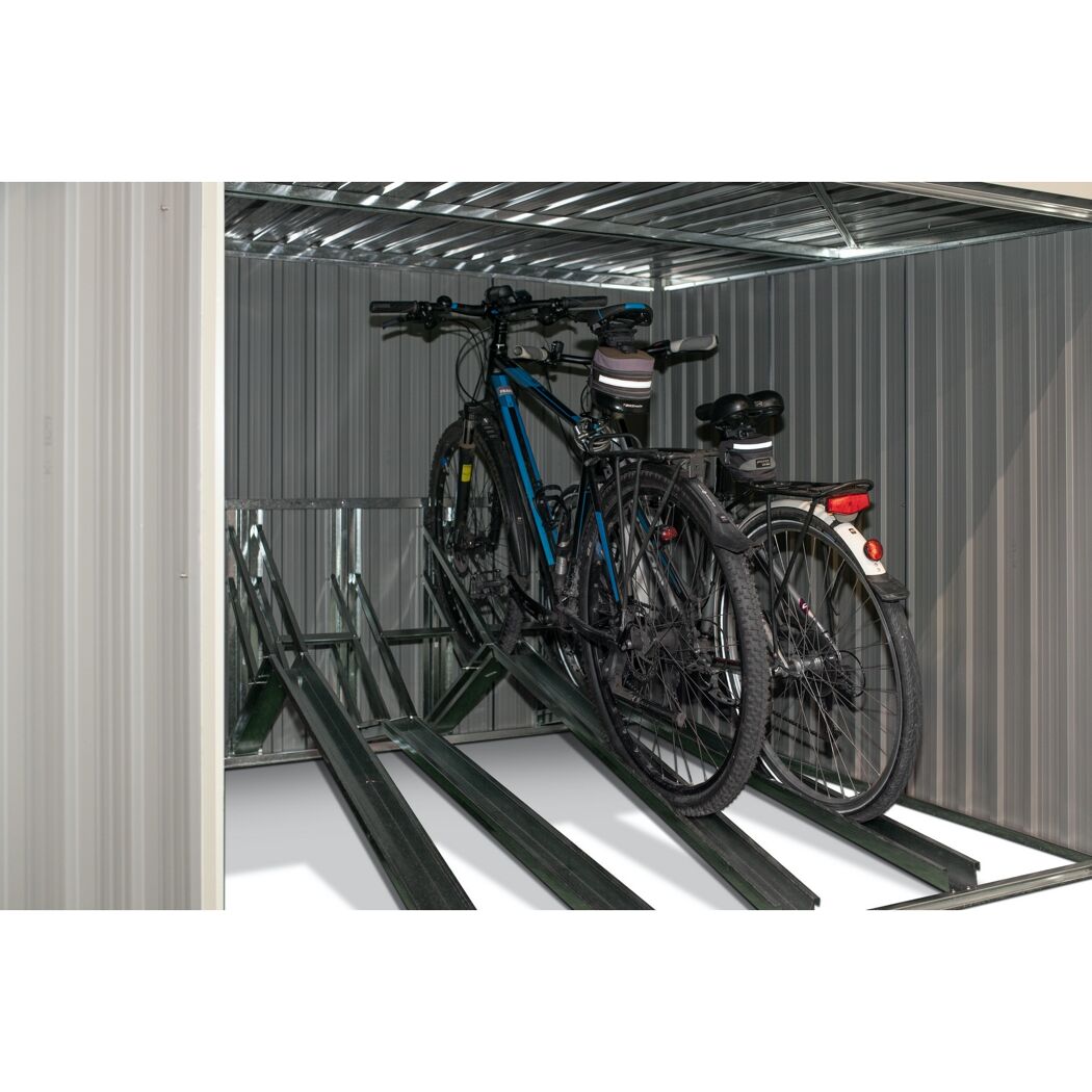 Fahrradgarage anthrazit Metall 200 x 203 x 158 cm