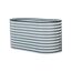Metall Hochbeet Oval 160 cm Silber