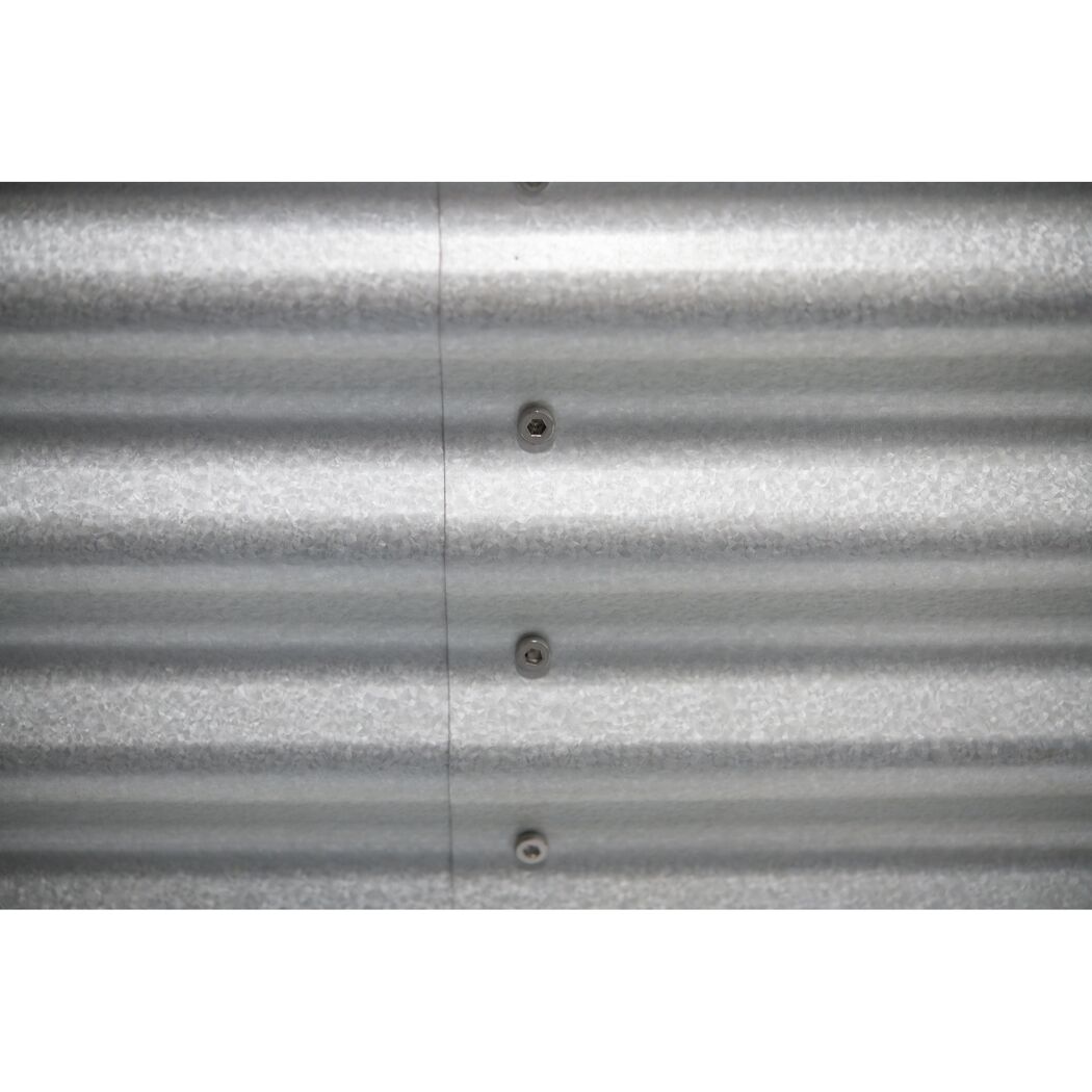 Hochbeet 'Oval Grow Faster' silbern Metall 80 x 240 x 82 cm