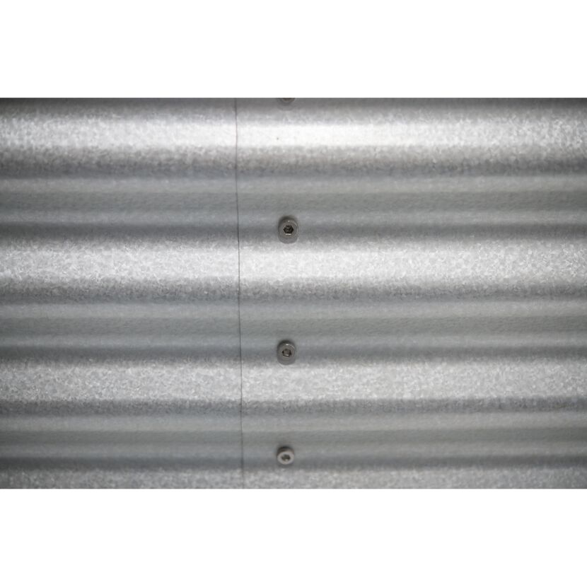 Hochbeet 'Oval Grow Faster' silbern Metall 80 x 240 x 82 cm