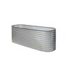 Hochbeet 'Oval Grow Faster' silbern Metall 80 x 240 x 82 cm