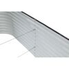 Hochbeet 'Oval Grow Faster' silbern Metall 80 x 240 x 82 cm