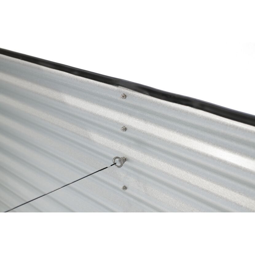Hochbeet 'Oval Grow Faster' silbern Metall 80 x 240 x 82 cm
