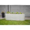 Hochbeet 'Oval Grow Faster' silbern Metall 80 x 240 x 82 cm