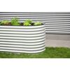 Hochbeet 'Oval Grow Faster' silbern Metall 80 x 240 x 82 cm