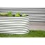 Hochbeet 'Oval Grow Faster' silbern Metall 80 x 240 x 82 cm