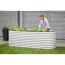 Hochbeet 'Oval Grow Faster' silbern Metall 80 x 240 x 82 cm