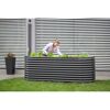 Hochbeet 'Oval Grow Faster' anthrazit Stahl Metall 80 x 240 x 82 cm