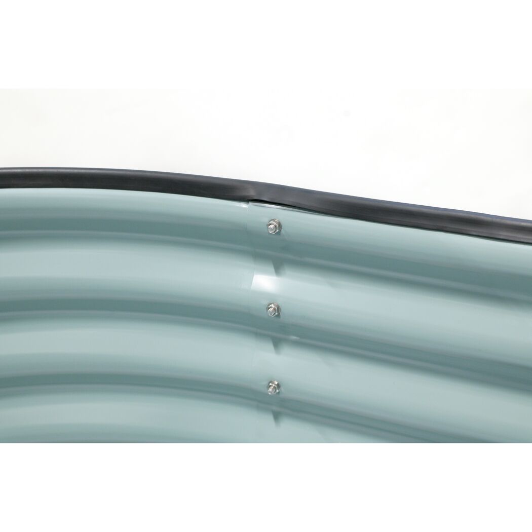 Hochbeet 'Oval Grow Faster' anthrazit Stahl Metall 80 x 240 x 82 cm