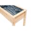 Holz-Hochbeet mit Folie ausgelegt