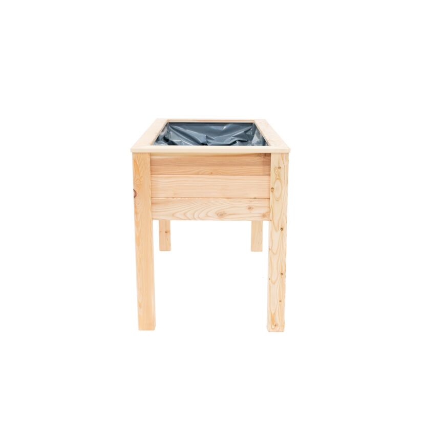 Hochbeet aus Holz mit Kunststofffolie
