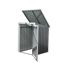 Mülltonnenbox anthrazit Metall 101 x 104 x 134 cm, integriertes Schloss