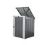 Mülltonnenbox anthrazit Metall 101 x 104 x 134 cm, integriertes Schloss