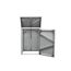 Mülltonnenbox anthrazit Metall 101 x 104 x 134 cm, integriertes Schloss