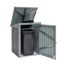 Mülltonnenbox anthrazit Metall 101 x 104 x 134 cm, integriertes Schloss