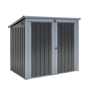 Mülltonnen- und Gerätebox anthrazit Stahl 101 x 158 x 134 cm