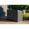 Mülltonnenbox dunkelgrau Metall für 2 Mülltonnen a' 240 l 100 x 172 x 131 cm