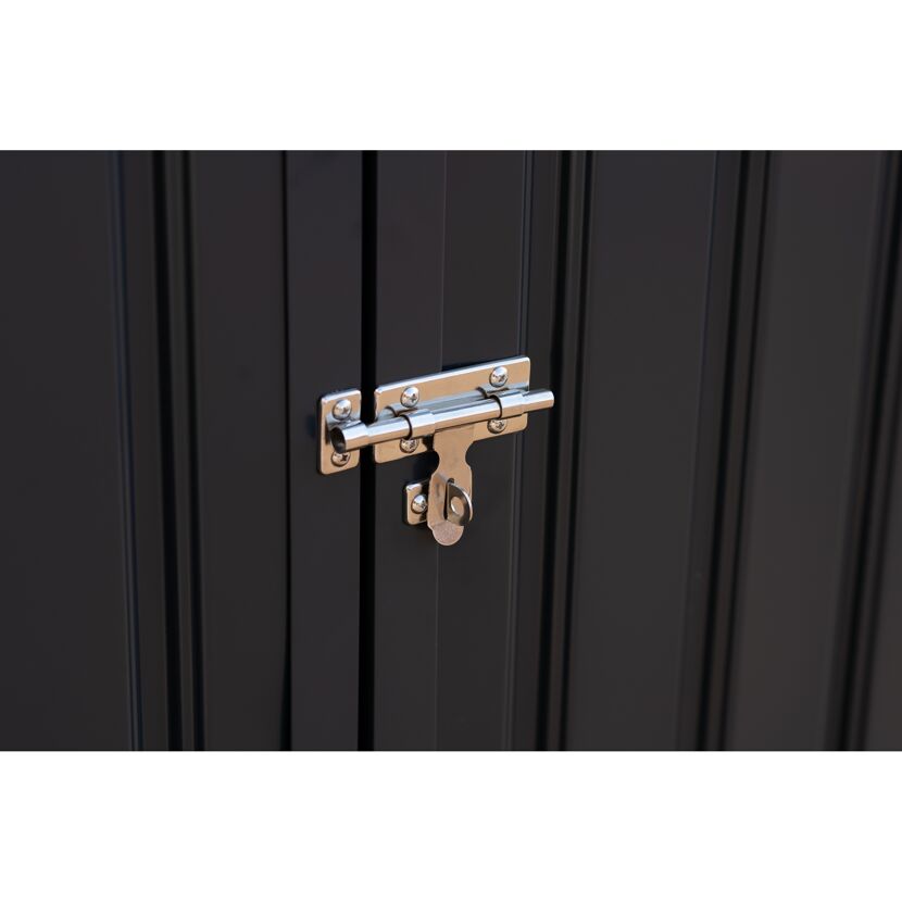 Mülltonnenbox dunkelgrau Metall für 2 Mülltonnen a' 240 l 100 x 172 x 131 cm