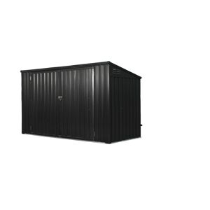 Mülltonnenbox dunkelgrau Metall für 2 Mülltonnen a' 240 l 100 x 172 x 131 cm